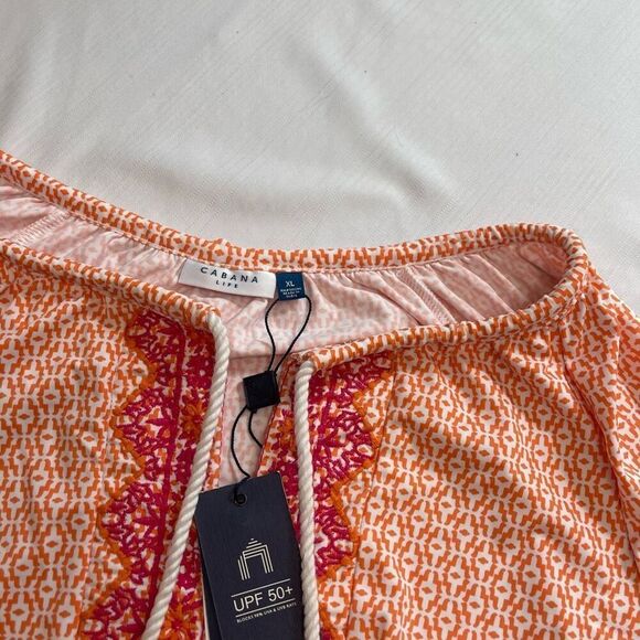 NWT Cabana Life Tulum UPF 50+ Tassel Tunic Dress Size XL New - Picture 4 of 11